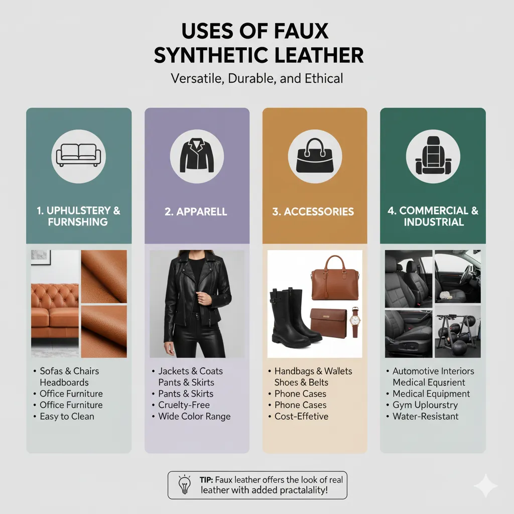 Uses of Faux Synthetic Leather