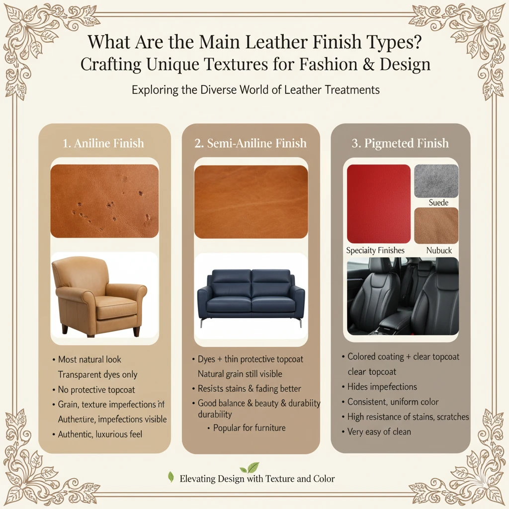 What Are the Main Leather Finish Types?