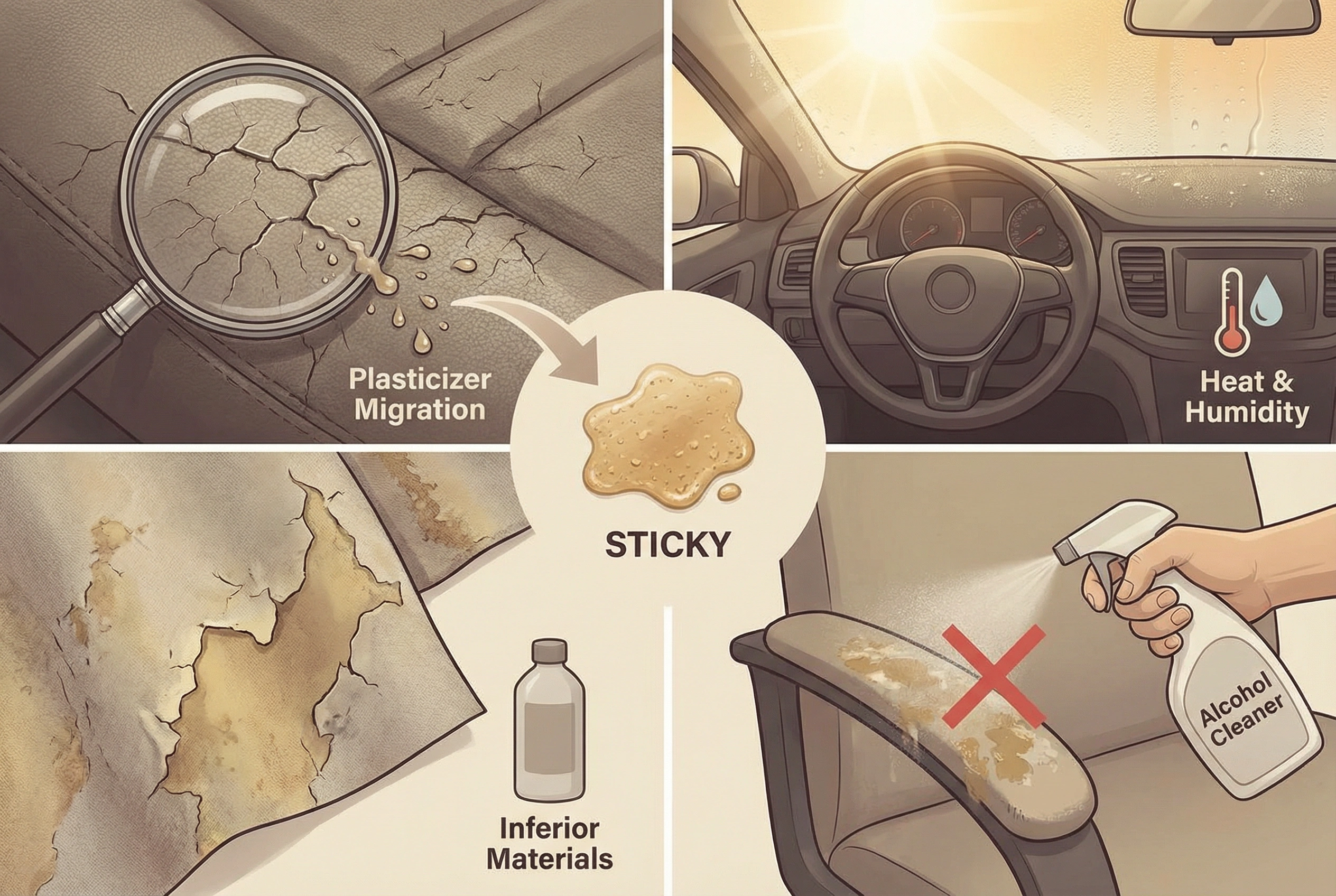 Why Does This Material Feel Sticky Over Time