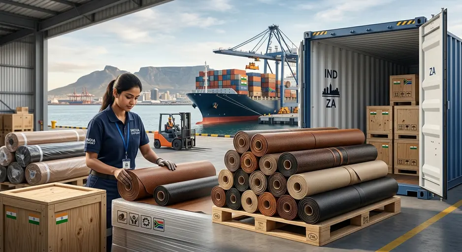 Faux Synthetic Leather Exporter from India to South Africa
