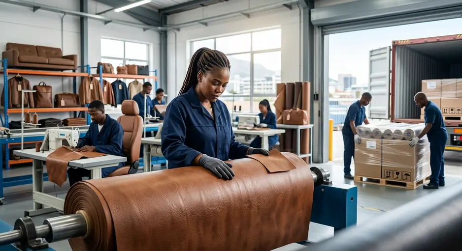 Faux Synthetic Leather Exporter from India to South Africa