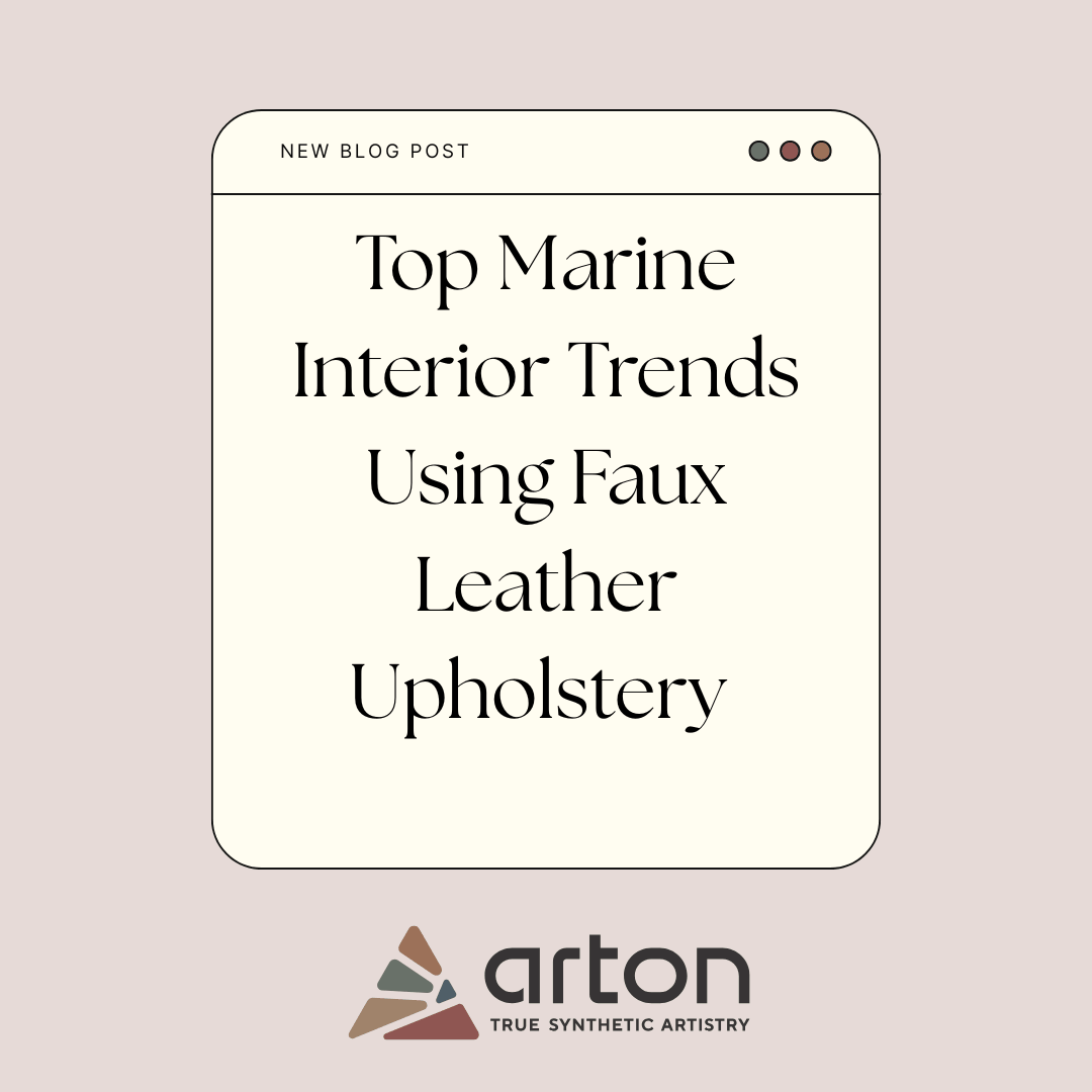 Top Marine Interior Trends Using Faux Leather Upholstery