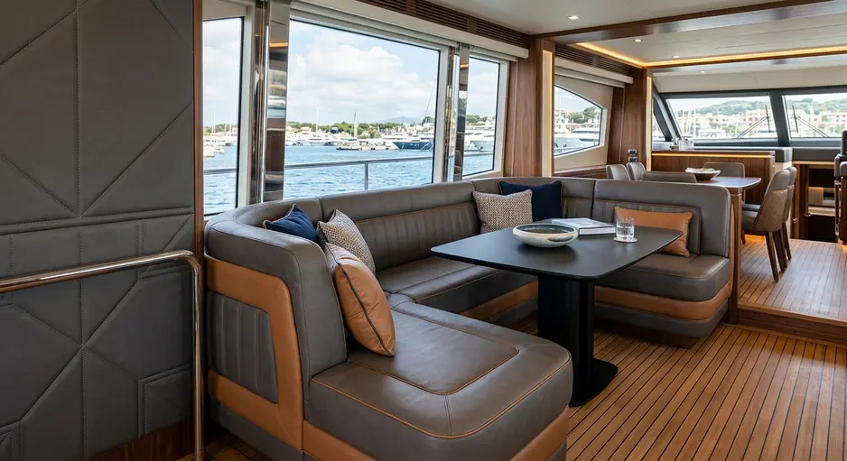 Top Marine Interior Trends Using Faux Leather Upholstery