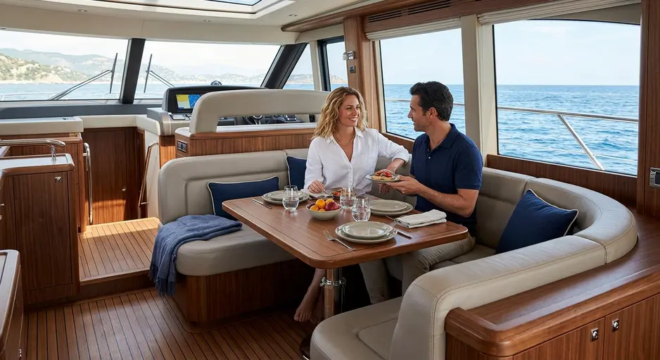 Top Marine Interior Trends Using Faux Leather Upholstery