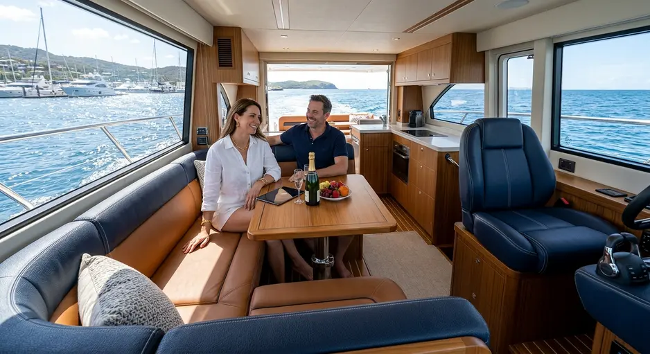 Top Marine Interior Trends Using Faux Leather Upholstery